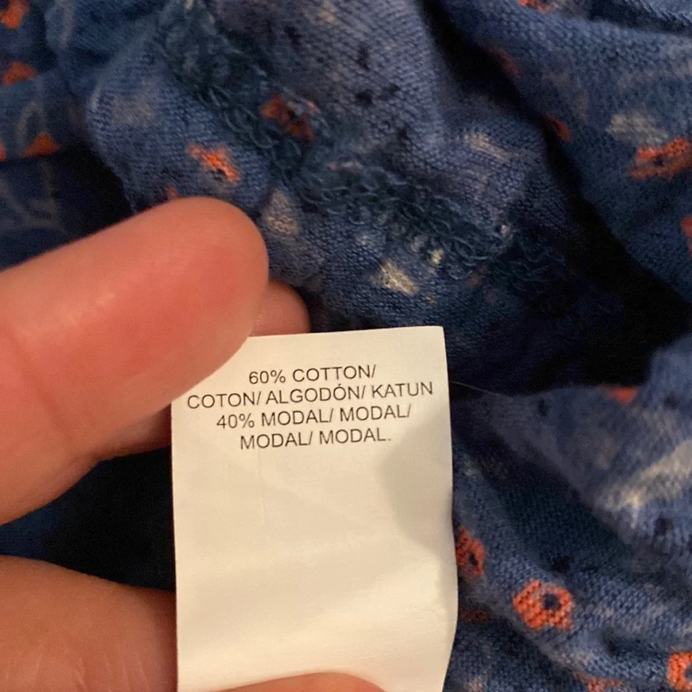 Lucky Brand Floral Peplum Waist Blouse - Picture 14 of 15